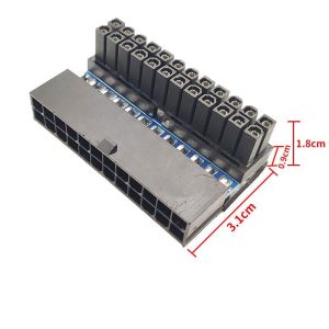 External Components |   ATX Computer Motherboard Power Supply 24P Adapter 24pin Power 90 Degree Adapter Connector Computer Peripherals 90 degrees