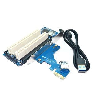 External Components |   PCI-Express PCI-e to PCI Adapter Card PCIe to Dual Pci Slot Expansion Card USB 3.0 Add on Cards Convertor PCI-e TO PCI Computer Peripherals External Components