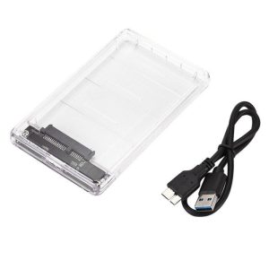 HDD SSD Enclosures |   USB3.0 Micro Hard Disk Drive Box High-speed Mobile Transparent Hard Disk Box Transparent Drives & Storage HDD SSD Enclosures