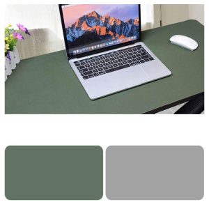 More PC Accessories |   Double Sided Desk Mousepad Extended Waterproof Microfiber Gaming Keyboard Mouse Pad for Office Home School Army Green + Light Gray_Size: 120×60 Computer Peripherals Army Green + Light Gray + Size: 120x60