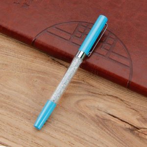 More PC Accessories |   Metal Crystal Signature Pen Office Stationery Multi-color Delicate Pen Gift Computer Peripherals Light blue + 1.0mm