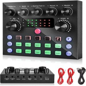 More PC Accessories |   V8s Live Sound  Card  Set For Mixer Streaming Bluetooth-compatible Sound Effects Mixer Board Music Recording Broadcast Tool Black V8S Computer Peripherals Black V8S