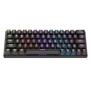 Mouse + Keyboard |   G101D Mechanical Gaming Keyboard 63 Keys Compact Wired Computer Keyboard With RGB Color Lighting Keyboard For Laptop PC black Computer Peripherals Black