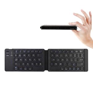 Mouse + Keyboard |   Light-Handy Russian/English Bluetooth Folding Keyboard Foldable Wireless Keypad for IOS/Android/Windows ipad Tablet Phone black Computer Peripherals Black