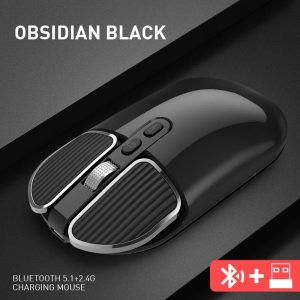 Mouse + Keyboard |   M203 Computer Mouse Wireless Bluetooth Silent Mouse for Desktop Laptop black Computer Peripherals Black