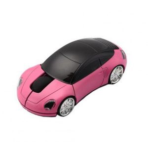 Mouse + Keyboard |   Mini Car Shape 2.4G Wireless Mouse Receiver with USB Interface for Notebooks Desktop Computers Pink Computer Peripherals Mouse + Keyboard