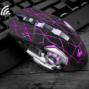 Mouse + Keyboard |   Rechargeable Wireless Silent LED Gaming Mouse USB Optical Mouse for PC Computer Peripherals Star Black Silent Edition Computer Peripherals Mouse + Keyboard