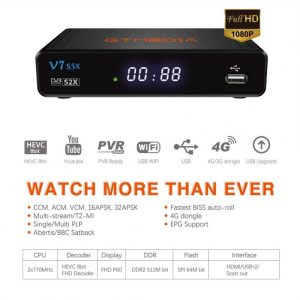 Networking Tools |   Gtmedia V7 Hd S5x S2x Dvb-s S2s2x Vcm Acm Multi-stream T2mi V7s Hd Gtmedia V7 S5x Hd Satellite Receiver Set Top Box US Plug Networking Devices Networking Tools