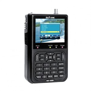 Networking Tools |   Satlink Ws6906 Satellite Finder Signal Meter Built-In 3000mah Battery 3.5inch Lcd Screen Signal Receiver US Plug Networking Devices Networking Tools