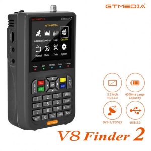 Networking Tools |   V8 Finder2 Meter Satellite Signal Finder Dvb-s2x/s2/s Wifi 2.4g Digital 1080p Hd Star Finder Compatible For Youtube EU Plug Networking Devices EU Plug