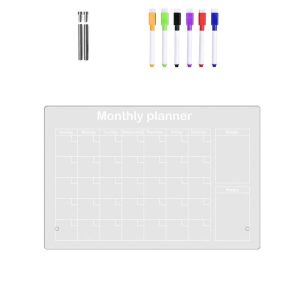 Office Supplies |   Acrylic Calendar Board Desktop Clear Memo Note Board Monthly Planning Whiteboard With Stand 6 Markers Pen For Office Home School TYU309 Office supplies Office Supplies