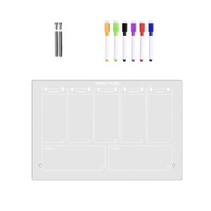 Office Supplies |   Acrylic Calendar Weekly Planning Board Desktop Clear Memo Note Board Whiteboard With Stand 6 Markers For Office Home School TYU308 Office Supplies Office Supplies