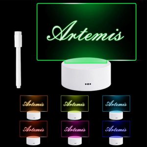 Office Supplies |   Acrylic Note Board Colorful Transparent Luminous Message Small Whiteboard Home Office Desktop Writing Board Colorful +horizontal lamp +pen Office Supplies Colorful +horizontal lamp +pen