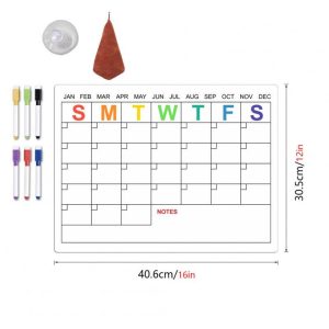 Office Supplies |   Fridge Calendar Magnetic Whiteboard Calendar Rewritable Monthly Weekly Planners Kitchen Refrigerator Calendar with 6 pens Office supplies Office Supplies