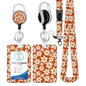 Office Supplies |   ID Badge Holder With Lanyard Retractable Badge Reel Clip ID Protector Bage Clips For Nurse Doctor Teacher Student F Office Supplies F