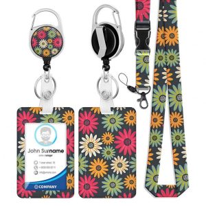 Office Supplies |   ID Badge Holder With Lanyard Retractable Badge Reel Clip ID Protector Bage Clips For Nurse Doctor Teacher Student G Office supplies G