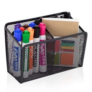 Office Supplies |   Magnetic Pencil Holder Extra Strong Magnets Mesh Marker Holder Perfect For Whiteboard Refrigerator Locker Accessories double grid Office supplies Double grid