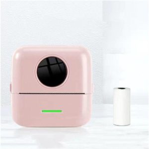 School Supplies |   X5 Mini Sticker Printer Portable Pocket Thermal Printer With 1 Roll Paper Wireless Smart Printer For Photo Journal Notes Memo pink Office supplies Pink