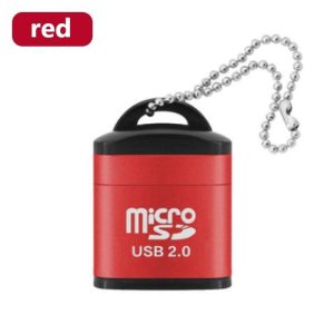 USB Flash Drives |   Mini Card  Reader Micro SD Card Usb 2.0 480Mbps Mobile Phone High Speed Tf Memory Red Drives & Storage Red