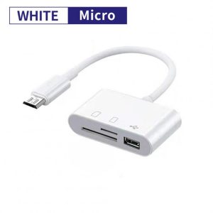 USB Flash Drives |   Usb Type C Card Reader Data Transfer Adapter Micro Interface Android Phone Computer Multi-function Otg/sd/tf Card U Disk Card Reader White Drives & Storage USB Flash Drives