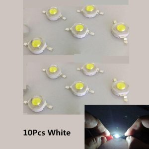 USB + PC Accessories |   10Pcs/Set 3W LED High Power Super Bright Lamp Beads Night Light for Flashlight Stage Yard  white light Computer Peripherals USB + PC Accessories