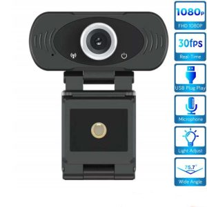 Webcams |   1080P HD Webcam Microphone USB Plug Play Video Call Web Camera for PC Laptop Computer black Computer Peripherals Black