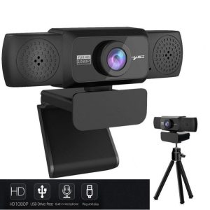 Webcams |   1080P HD Webcam with Mic Rotatable PC Desktop Web Camera Cam Mini Computer WebCamera Cam Video Recording Work 1080P camera + triangle bracket Computer Peripherals 1080P camera + triangle bracket