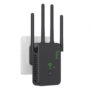 Wireless Routers |   Ac1200m Wireless Wifi Repeater Signal Amplifier 5g Long Range Extender Router Wifi Booster Signal Repeater Black EU Plug Networking Devices Black + EU Plug