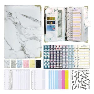 Office Supplies |   A6 Budget Financial Planner Notebook Loose Leaf Paper Binder Cover Journal Money Envelopes Organizer For Wallet Cash Saving White Office Supplies Office Supplies