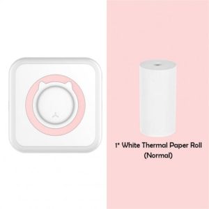 Office Supplies |   C15 Pocket Thermal Printer Lightweight Portable Mini Wireless Bt Connect 200dpi Photo Label Memo Problem Printer With 1 Roll Paper pink Office Supplies Office Supplies