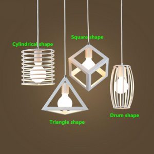 USB + PC Accessories |   Geometrical White Iron Art Lampshade Computer Peripherals Cylindrical