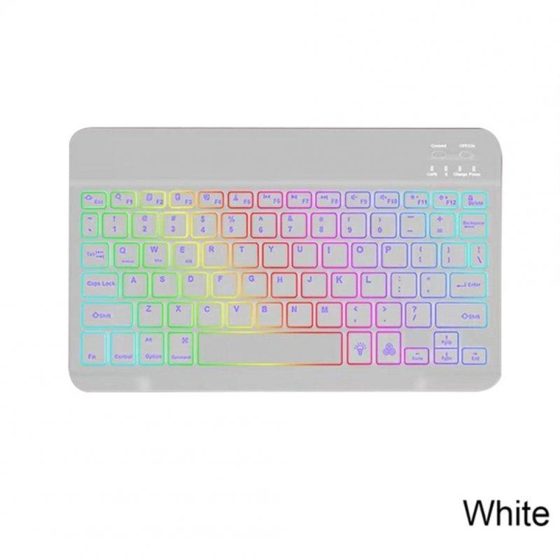 Mouse + Keyboard |   Gaming Keyboard RGB Backlit Compact 78 Keys Portable Wireless Office Keyboard For Laptop PC Computer Gamer White Computer Peripherals Mouse + Keyboard